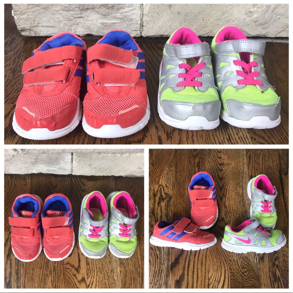 Toddler Adidas and Nike Size 8 Shoe Bundle